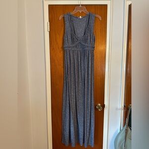 Max Studio Heathered Blue Maxi Dress